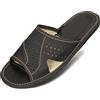 BeComfy Pantofole da Uomo Pelle Pantofole Estive Nero Marrone Rosso 40-46 EU (Nero Marrone chiaro, 42)