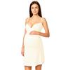 Merry Style Sottoveste Donna Premaman Camicia da Notte Donna Estiva Abito Premaman Estivo Elastica Leggero Traspirante Sottogonna Donna in Viscosa MS10-466 (Bianco, L)