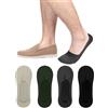 Kiiwah 4 Paia Calzini Uomo Corti, Calzini Fantasmini Invisibili Calze Corte Traspiranti Corti Con Silicone Antiscivolo Fantasmini Scollati per Uomo