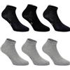LANCETTI - 6 Paia Calzini Corti Uomo o Donna, Fantasmini in Cotone Traspirante e di Qualità con Punta Ultra Sottile, Nero 39-42