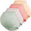 ACWOO Intimo Donna Premaman Vita Alta, 4PCS Mutandine per Gestante, Mutande Premaman Sostegno Elasticizzato e Senza Cuciture, Lip Premaman per Futura Mamma Comoda