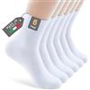 Lucchetti Socks Milano 6 Paia Calze Corte Bianche Uomo Donna in Cotone, Calzini Sportivi Morbidi e Traspiranti per Sneaker, Running e Uso Quotidiano Taglia Unica (Taglia Unica (37-41) Bianco)