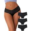 comeondear Perizoma Sexy Donna Pizzo Set Mutande Brasiliana Taglia Forte Mutandine Seducente Elastico Tanga Sexydonna Slip a Vita Bassa Biancheria Intima Culotte 3 Pack Rosso,M-L