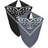 Van Der Rich ® - 2 Pezzi Bandane 100% Cotone per Uomo e Donna (Nero-Senape, TU)