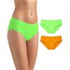 Risalti Slip Donna Pizzo Seamless Classico 2 Pz - Mutande Donna Pizzo in Microfibra Elasticizzata, Mutande Senza Cuciture ed Etichette, Slip Intimo Traspirante più Morbido del Cotone - Made in Italy