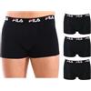 Fila 2 o 3 Pezzi Boxer Uomo Cotone Elasticizzato - Boxer Uomo Cotone - Mutande (XXL, 3 Pezzi Nero)