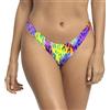 RELLECIGA Moda Mare Donna Slip High Cut Thong Bikini Tanga Bottom Blurred S