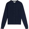 Marks & Spencer Cardigan con Collo Giro e Bottoni Frontali da Donna Marina