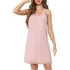 Sopesil Camicia da Notte Donna in Modal Pizzo Pigiama Donna Estivo Senza Maniche con Spalline Larghe Sottoveste Sexy Scollatura a V per Dormire Feste Bordeaux Scuro,M
