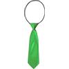 DonDon Cravatta da bambino ragazzo effetto seta lucida - 7,0 cm di larghezza - con elastico - verde