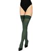 LORES Collant opachi da 60 DEN, calze autoreggenti, calze alte, calze sopra il ginocchio, sexy, articoli in silicone, Fumo, XL-XXL