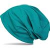 styleBREAKER cuffia beanie classica con raffinate applique di strass e borchie, unisex 04024037, colore:Petrolio