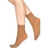 LORES Calze aderenti da donna in microfibra opache, lunghezza 60 denari, anti-pressione, alla caviglia, calze alte [Made in Italy], Visone, Taglia unica