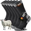 Niorasen Calze Uomo Donna in Lana Merino, Calzini Termici Invernali, Caldi, Spessi e Anti-Vescica - Calze Trekking, Running, Ciclismo, Lavoro e Sportive, Perfette come Regalo di Natale, 3 Paia