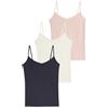 Marks & Spencer Canotte in Cotton Rich con Bretelle ‒ Confezione da 3 da Donna Nero 48