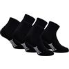 Lonsdale Quarter 6 Paia di calzini sopra la caviglia, ottima qualità di cotone (Nero, 43-46)