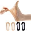 JARSEEN 4Paia Donna Calzini Fantasmini Nylon Cotone Invisible Corti Basse Salvapiede Calze con Gel Antiscivolo (4Nero, EU 39-42)