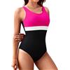 Vijamiy Costume Intero Donna Sportivo Push Up Swimsuit Costume da Bagno con Scollo Posteriore Resistente alCloro e ai Colori Piscina Spiaggia(Verde Scuro,XXL)