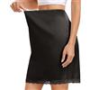 Sopesil Sottogonne da Donna Confortevole e Traspirante Mezza Sottogonna Donna con Pizzo Sottoveste Lingerie Sottovesti Corta Gonne con Antiscivolo Nero L