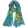 Van Der Rich ® - Sciarpa a Motivi Floreali Dimensioni: 180cm*80cm - Donna (33-Senape, TU)