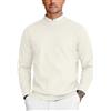 COOFANDY Maglioni per Uomo Pullover a Maglia Maglione da Lavoro Felpa Uomo Firmata Maglioncino a Maniche Lunghe Pullover Girocollo Top Casual Bianco XL