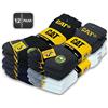 Caterpillar 12 Paia di Calzini da Lavoro CAT REAL WORK SOCKS, da Donna, Taglia 35 a 50, Colori Misti, 43-46