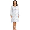 Leedya Camicia da Notte Donna Estiva Made in Italy Maniche Lunghe (984 Cuori Blu TG 3XL)