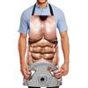 FunChaos Grembiule da Cucina Creativo Uomo Muscoloso 3D, Grembiule Regolabile, Impermeabile e Divertente per BBQ, Cosplay e Feste, Regalo per Uomini, Papà, Marito o Fidanzato, Uomo Muscoloso 02