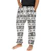 Runcati Pantaloni del pigiama da uomo lunghi in pile caldi natalizi con renna, pantaloni per il tempo libero con tasche e cordoncino, pantaloni lounge del pigiama, Nero , XXL