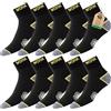 Effeet Calze da Lavoro Uomo - 10 Paia, Calzini Corti Quarto Rinforzati e Imbottiti, Traspiranti con Fascia Comoda, Duraturi,WORK socks-35-38