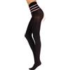 CALZITALY COLLANT MODELLANTE | CALZE SHAPER & PUSH UP | PANTAMAGLIA CONTROL BODY | NERO & MARRONE | TAGLIA S M L XL | (3 - M, Nero)