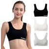 INNERSY Reggiseno sportivo bustier da bambina in cotone senza ferretto Bralette per bambini fino a adolescenti 6-16 anni confezione da 3, 14-16 anni
