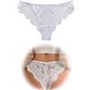 FULLJOYLOVE FULLLJOYLOVE Perizoma in Pizzo per Le Donne Plus Size Raso Tangas Mutandine Francesi con Biancheria Intima Traspirante Lucida Sexy in Pizzo con Spalline Sexy Bikini Rosso L