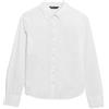 Marks & Spencer Camicia Aderente in Cotton Rich con Colletto (Bianco|54) da Donna Bianco 54
