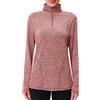 Terecey Maglietta Donna Slim Fit Termica con Cerniera al Collo Look Casual Elegante Morbida e Invernale Chiaretto M