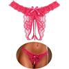 ohyeahlady Perizoma Donna Sexyhot Aperto con Perle Taglie Forti Mini Perizoma Seducente String Filo Tanga Sexyhot Aperto Mutande Hot con Buco G-Strings Intimo Curvy Biancheria Intima XL,Rosa