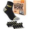 sockenkauf24 Calze da Lavoro Uomo Corte Estive Rinforzate Quarter WORK Socks 70150T (47-50)