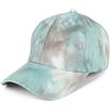 styleBREAKER Cappellino da donna con motivo batik, cappellino estivo in cotone a 6 pannelli, visiera regolabile, ogni pezzo unico e originale, perfetto per un look estivo alla moda, Verde menta-Grigio