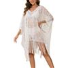 colornival Copricostume per Donna per Spiaggia e Piscina, Abito in Pizzo con Scollo a V, Copricostume Bikini