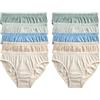 Marks & Spencer Confezione da 10 Slip a Righe e Tinta Unita in Puro Cotone Ragazzi