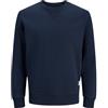 JACK & JONES Uomo And Basic Girocollo Maglione Sportivo Blu Marino Blazer L