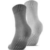 Stoeury 2 Paia di Calze in Lana Uomo Donna, Calzini Termici in Pile Spugnoso, Calze di Lana Antiscivolo, Calzini Spessi e Caldi per Inverno e Casa, Grigio Scuro e Grigio Chiaro, 35-38