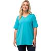 Ulla Popken Maglietta Basic Classic, Scollo A V, 747957 T-Shirt Donna