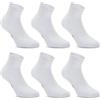 LANCETTI - 6 Paia Calzini Corti Uomo o Donna Traspiranti e Confortevoli in Cotone con Punta Ultra Sottile, Bianco 43-46