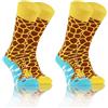 sesto senso Calze Divertenti Calzini Strani Dispari Colorati 2 Pack 39-42 Giraffa