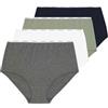 Marks & Spencer Mutande a Vita Alta in Cotton Rich - Confezione da 4 da Donna Grigio