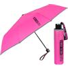 PERLETTI Ombrello Pieghevole Bambina Tinta Unita Fluo - Ombrellino Antivento Compatto Rosa Bimba Portatile - Ombrello Bambini 7+ Anni con Apertura Manuale di Sicurezza - Diametro 91 cm (Rosa Fluo)