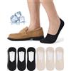 Effeet Calzini Invisibili Uomo Traspiranti, Fantasmini Uomo Freschi con Doppio Silicone Antiscivolo, Calze Basse Sottili per Mocassini Scarpe Barca Sneakers 6 Paia Multicolore 43-46