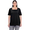 Ulla Popken Maglietta a Maniche Corte da Donna, Linea A Carree, Taglia 46/48