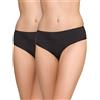Bellivalini Slip Modellante Mutande Vita Alta Donna BLVDA003 (Nero (Set da 2), 44 (Taglia Produttore: XXL))